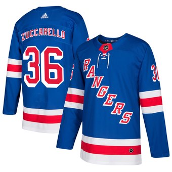 Men's Adidas New York Rangers #36 Mats Zuccarello Royal Blue Stitched NHL Jersey